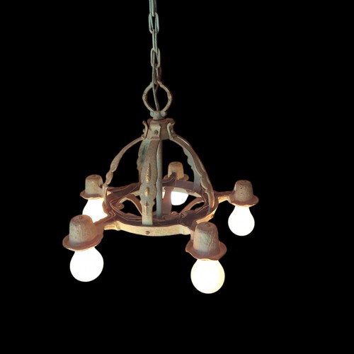 Antique cast iron - iron, 5-light