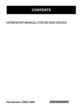 Kubota BX1800 BX2200 Workshop