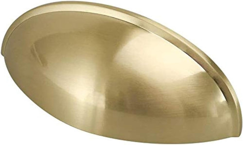 Gold cup handles 76mm - handles, brushed