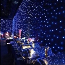 Blue LED Star Backdrop 4x3m Fireproof Curtain cloth W/controller stage backlight