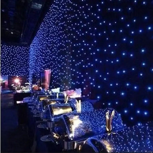 Blue led star backdrop 4x3m - led,