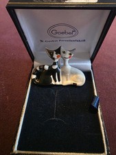 ROSINA WACHTMEISTER DOUBLE CAT BROOCH BY GOEBEL IN ORIGINAL BOX