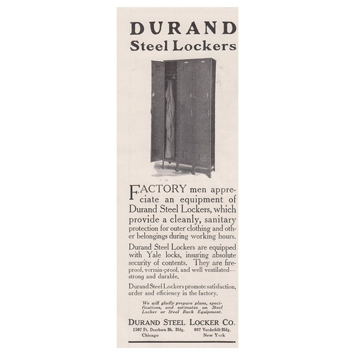 1916 durand steel - durand, locker
