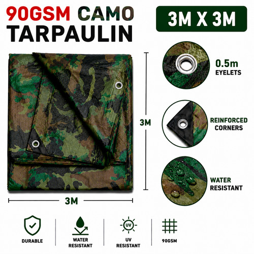 Camouflage tarpaulin 3m - camouflage,