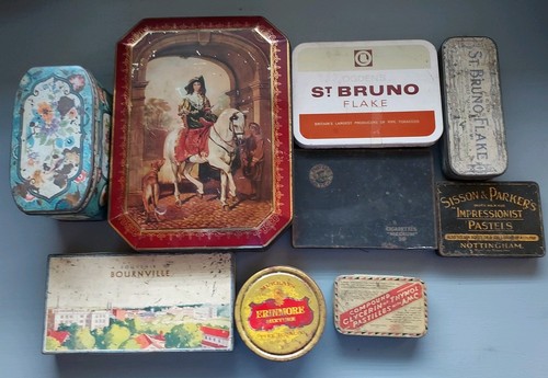 Vintage advertising tins job - vintage,