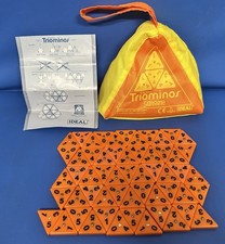 Triominos Sunshine Travel Game - Orange Tiles Rare Portable Complete in Bag