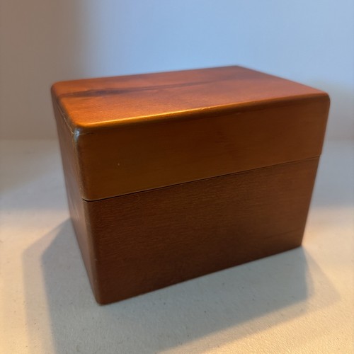 Wood recipe card box - recipe, vintage