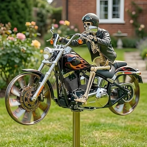 Motorcycle wind spinner - wind, yard