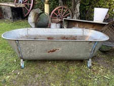 Galvanised Oval Outdoor Bath 