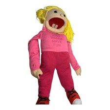 A.S. Puppets Ventriloquist Blonde Girl Full Body Hand Puppet Plush Toy 28” 70cm