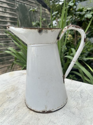 Vintage white enamel - vintage,