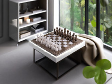 Luxury Handmade Oceanic & White Onyx Marble Chess Set (30 cm) Board – Real Stone