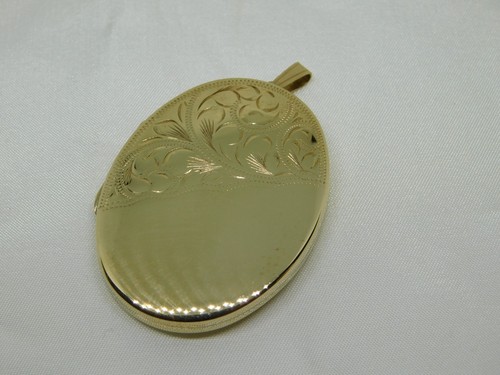 9ct gold large oval - gold,