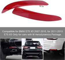 2x Red Rear Bumper Reflector