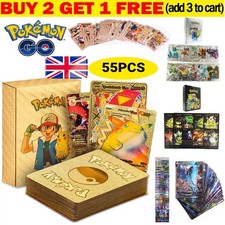 55PCS Pokemon Card Foil GOLD