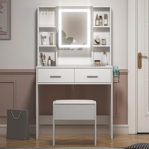 White dressing table - white, set
