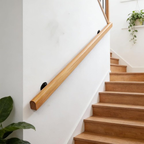 120cm wooden handrail stair - 50-120cm,