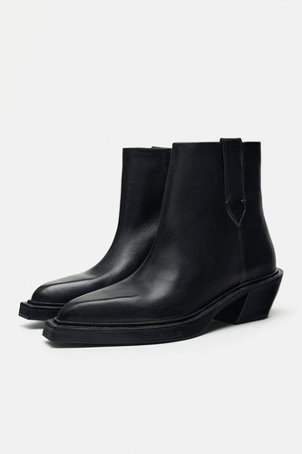 Zara black leather - zara,