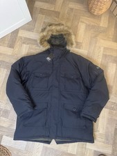 Peaceful Hooligan Moss Padded Jacket /Parka 3XL Fur Hood Trim Black  - New Tags