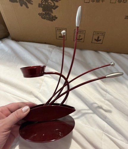 Burgundy tea light ornament - burgundy,