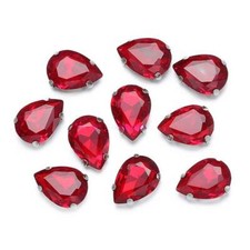 Sew On Glass Crystal Rhinestones Teardrop Faceted Flatback Claw Cup Loose Beads