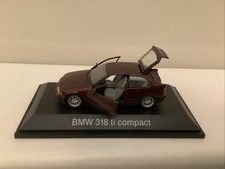 1/43 Scale Schuco BMW E36 318i Ti Compact Metallic Burgundy Diecast Model Car