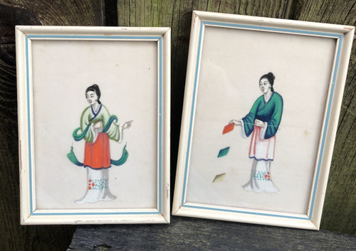 Antique rice paper painting - paper,