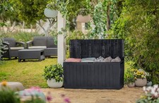 Keter Marvel+ 270L Outdoor 65% recycled Garden Furniture Storage Box Graphite 