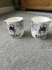 2 x "Spooky" Waitrose Fine Bone China Mugs