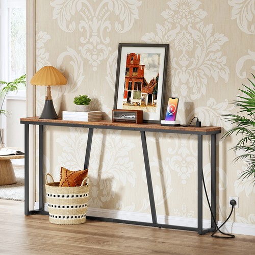 Console table behind sofa - console,
