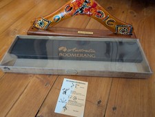 Vintage Genuine Wooden Australian Display  Boomerang - Handmade In Australia 14"