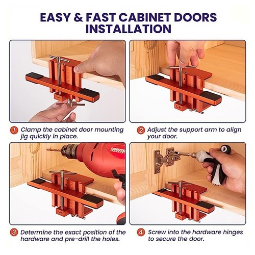 Cabinet door installation jig - door,