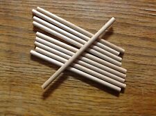 10 Small Hardwood Maple Wood Dowels 7/32" Dia by 4.75" Long