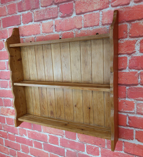Vintage pine wall shelf - vintage,