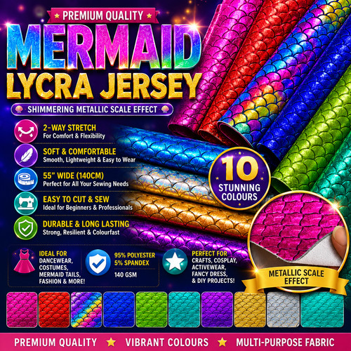Premium mermaid lycra - mermaid, jersey