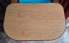 Folding tabletop for pop-up exhibition case, teak effect finish, 65 x 44 cm