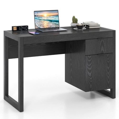 Home office wooden computer - home,