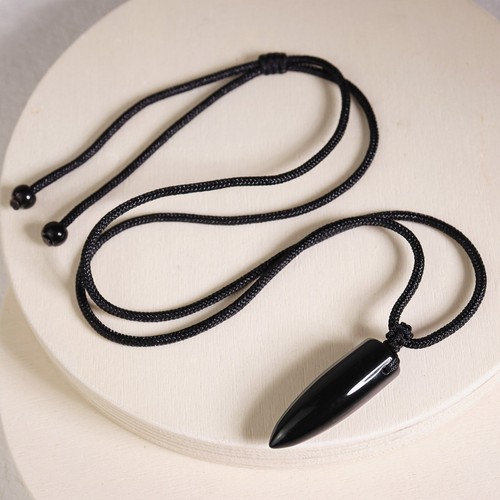 Black tourmaline crystal - black,