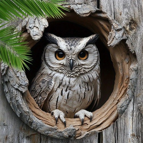Stunning owl garden - garden, plaque