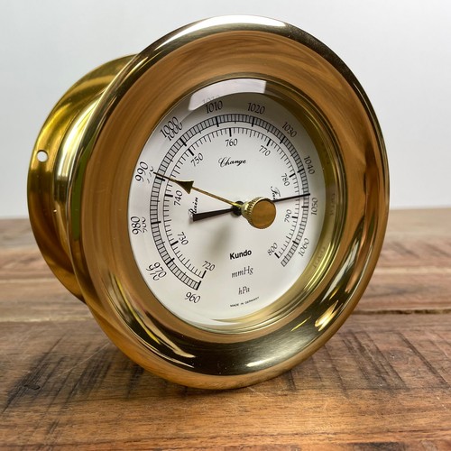 Kundo barometer brass 120 - brass,