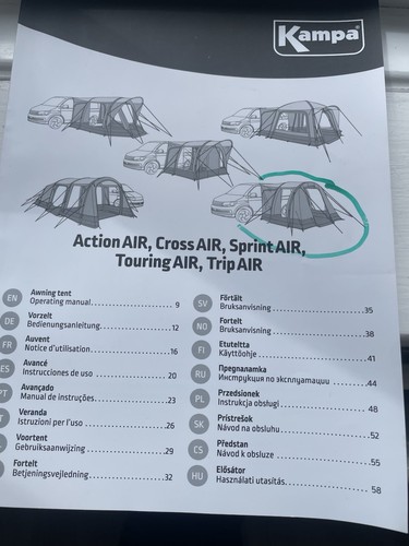 Kampa sprinter air awning - kampa, and