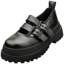 Buffalo Pluto Mary Vegan Womens Platform Shoes in Black