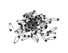50 x Black Colour Safety Pins