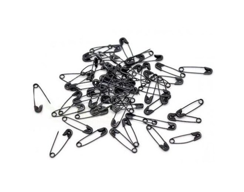 Black colour safety pins - x,