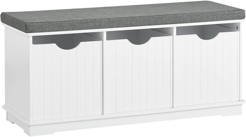 Elegant white storage bench - elegant,