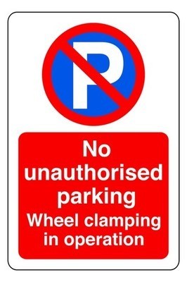 Unauthorised parking wheel - unauthorised,
