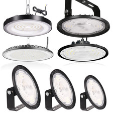 4x 10x LED High Bay Light 100W/200W/300W UFO Warehouse Garage Industrial Lamp