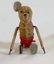 Antique Schuco Tumbling Mouse Clockwork Toy  Antique German Toy  AS IS