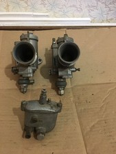 Amal T10 GP 2 carburettor pair 1 5/32" with Matchbox float chamber BSA Triumph