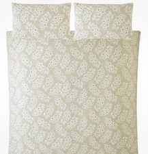 Orla Kiely Retro Bedding Wisteria Taupe Double Duvet Cover Set 100% Cotton